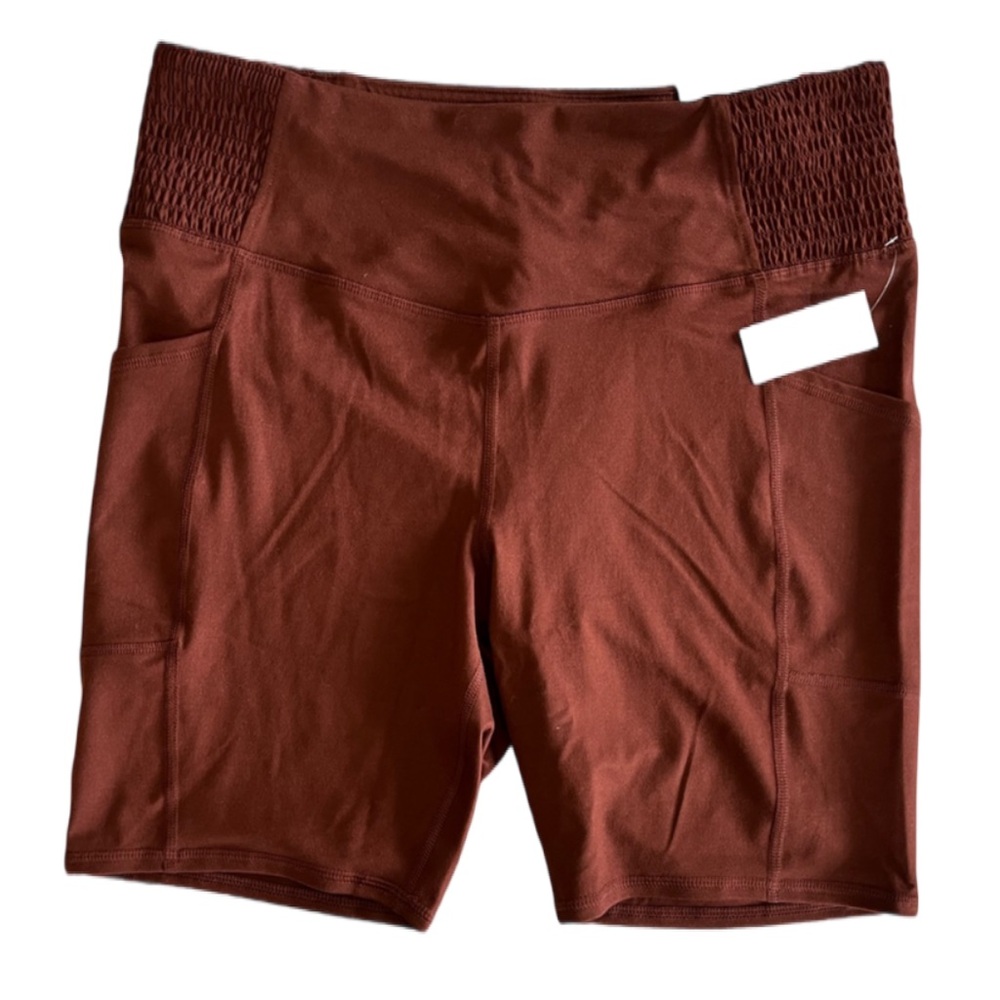 Women’s High-Waist Rust Active Bike Shorts Without TAGS